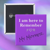 ALZ Lila Alzheimer Disease Awareness Caregivers Button