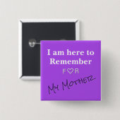 ALZ Lila Alzheimer Disease Awareness Caregivers Button (Vorne & Hinten)