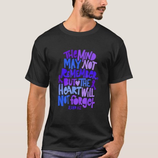 ALZ Purple Elephant Alzheimer Awareness Apparel EN T-Shirt (Vorderseite)