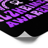 Alzheimer's Bewusstsein Niedlicher Lila Elefan Poster (Ecke)