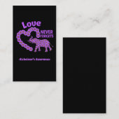 Alzheimer Awareness Elefant Liebe Daisy Heart Visitenkarte (Vorne/Hinten)