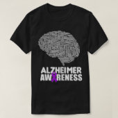 Alzheimer Awareness Lila Ribbon Support Walk T-Shirt (Design vorne)