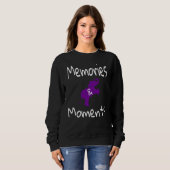 Alzheimer Awareness Purple Elephant Support Memori Sweatshirt (Vorne ganz)