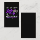Alzheimer Awareness Vater Elefant Family Support Visitenkarte (Vorne/Hinten)
