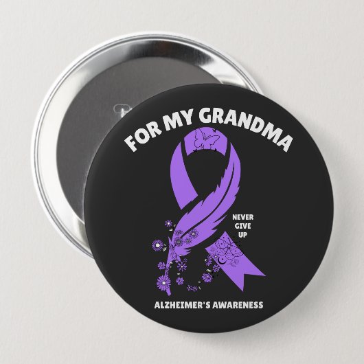 Alzheimer-Bewusstsein - für mein Oma Button (Vorne & Hinten)