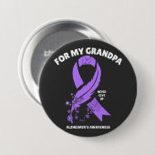Alzheimer-Bewusstsein - Für meinen Großvater Button (Vorne & Hinten)