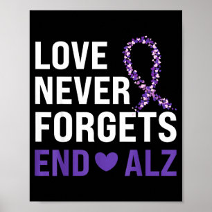 Alzheimer-Bewusstsein Lila Band Demenz Mama Poster