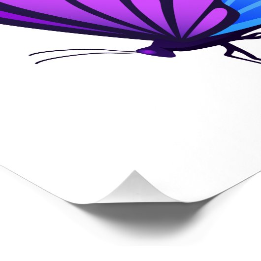 Alzheimer-Bewusstsein lila Poster (Ecke)