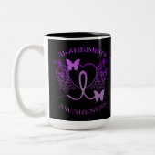 Alzheimer Bewusstsein Lila Schmetterlinge Tasse 2 (Links)