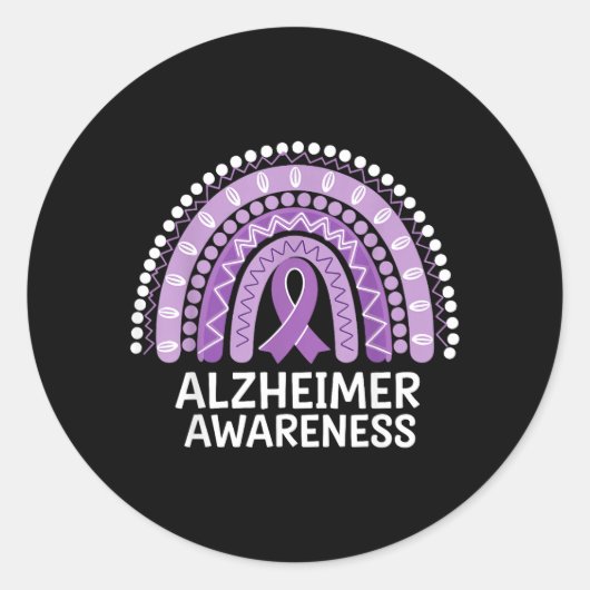 Alzheimer-Bewusstsein Runder Aufkleber (Vorderseite)