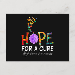 Alzheimer Bewusstsein Shirt Hoffnung für eine Heil Feiertagspostkarte