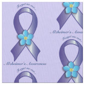 Alzheimer Bewusstseins-Band mit vergessen mich Stoff (Nahaufnahme)