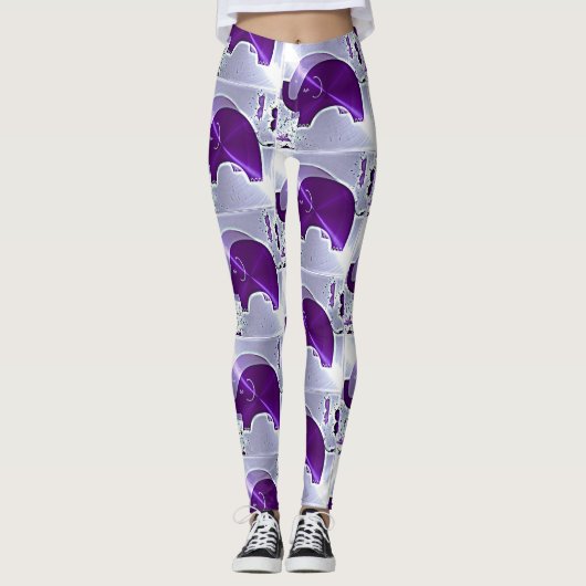 Alzheimer Bewusstseins-Elefanten Leggings (Vorderseite)