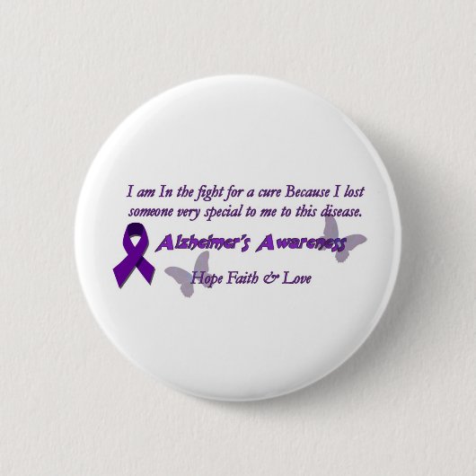 Alzheimer Bewusstseinsknopf Button (Vorderseite)