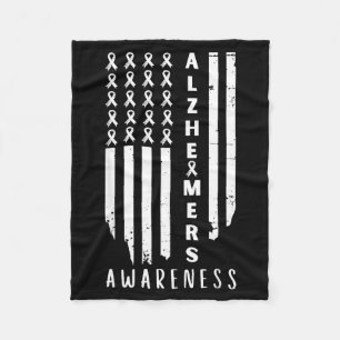Alzheimer-Bewusstseinsmonat USA-Flagge Männer  Fleecedecke