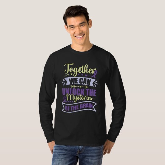 Alzheimer Brain Injury Design Purple Alzheimers Aw T-Shirt (Vorne ganz)