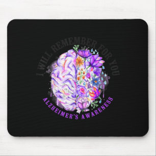 Alzheimer-Demenz-Bewusstseinsunterstützung Vintage Mousepad