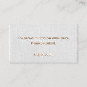 Alzheimer-Demenz Patienteninformation Visitenkarte (Vorderseite)