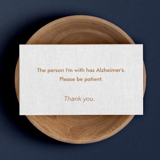 Alzheimer-Demenz Patienteninformation Visitenkarte