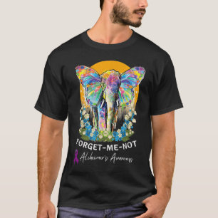 Alzheimer-Elefant Vergissmeinnicht Alzheimer-Bewus T-Shirt