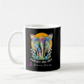Alzheimer Elephant Vergiss-me-nicht Alzheimer Awar Kaffeetasse (Links)