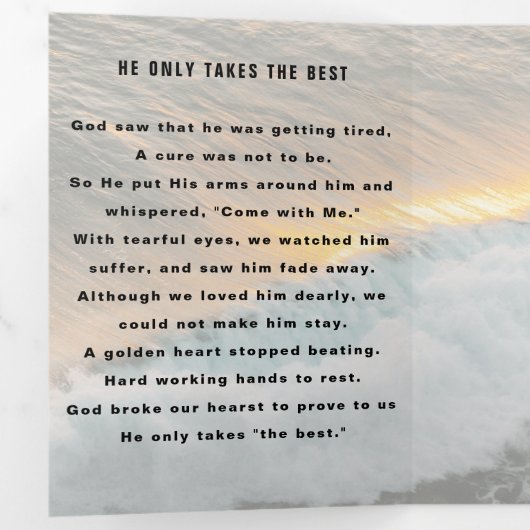 Alzheimer feiert das Life Program Dreifach-gefaltete Programmkarte (Innen Erste Seite)