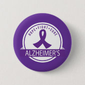 Alzheimer Hoffnungs-Kampf-Heilungs-Band Button (Vorderseite)