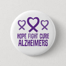 Alzheimer Hoffnungs-Kampf-Heilungs-Band-Knopf Button