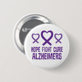 Alzheimer Hoffnungs-Kampf-Heilungs-Band-Knopf Button (Vorne & Hinten)