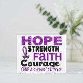 Alzheimer-Krankheit HOPE 3 Postkarte (Stehend Vorderseite)