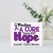 Alzheimer-Krankheit HOPE 5 Postkarte (Stehend Vorderseite)