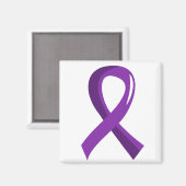 Alzheimer-Krankheit - Lila Band 3 Magnet (Vorderseite/Rückseite)