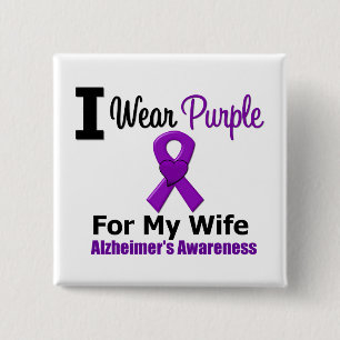 Alzheimer-Krankheit Lila Ehefrau Button