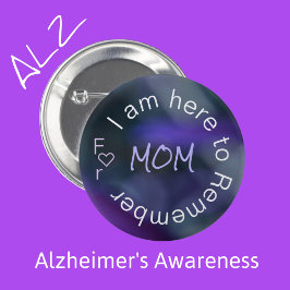 Alzheimer-Krankheit Sensibilisierung für Lila Butt Button