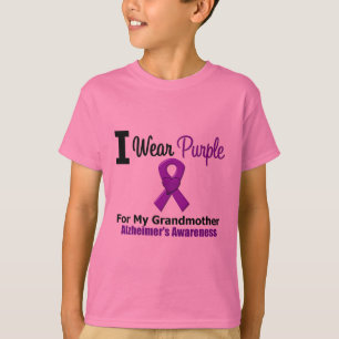Alzheimer Krankheits-lila Band-Großmutter T-Shirt