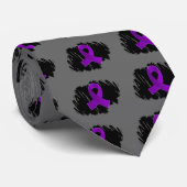 Alzheimer Krankheits-lila Band mit Gekritzel Krawatte (Gerollt)