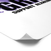 Alzheimer Lila für GRANDMA Poster (Ecke)