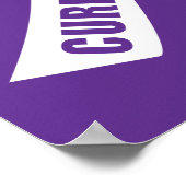 Alzheimer-Ribbon auf Lila Poster (Ecke)