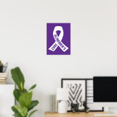 Alzheimer-Ribbon auf Lila Poster (Heimbüro)