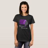 Alzheimer s Awareness Purple Flowers Ribbon Month  T-Shirt (Vorne ganz)