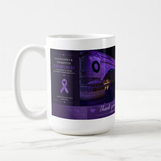 Alzheimer’s Dementia Awareness London Bridge Kaffeetasse (Links)