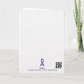 Alzheimer’s Dementia Awareness Purple Dankeskarte (Rückseite)