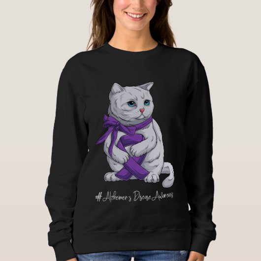 Alzheimer s Disease Awareness Month Purple Ribbon Sweatshirt (Vorderseite)