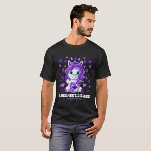 Alzheimer s Disease Awareness Month Purple Ribbon  T-Shirt (Vorne ganz)