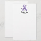 Alzheimer-Schleife Briefpapier (Vorne/Hinten)