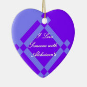 Alzheimer skandinavische Herz-Verzierung Keramik Ornament (Rechts)