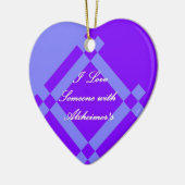 Alzheimer skandinavische Herz-Verzierung Keramik Ornament (Links)