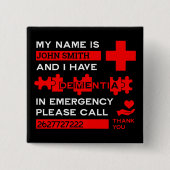 Alzheimer-Syndrom Button (Vorderseite)