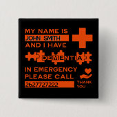 Alzheimer-Syndrom Button (Vorderseite)