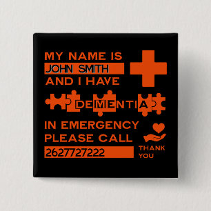 Alzheimer-Syndrom Button